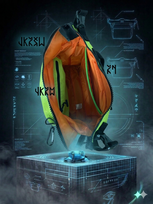 Wheelchair/Walking Frame Backpack - Green and Orange