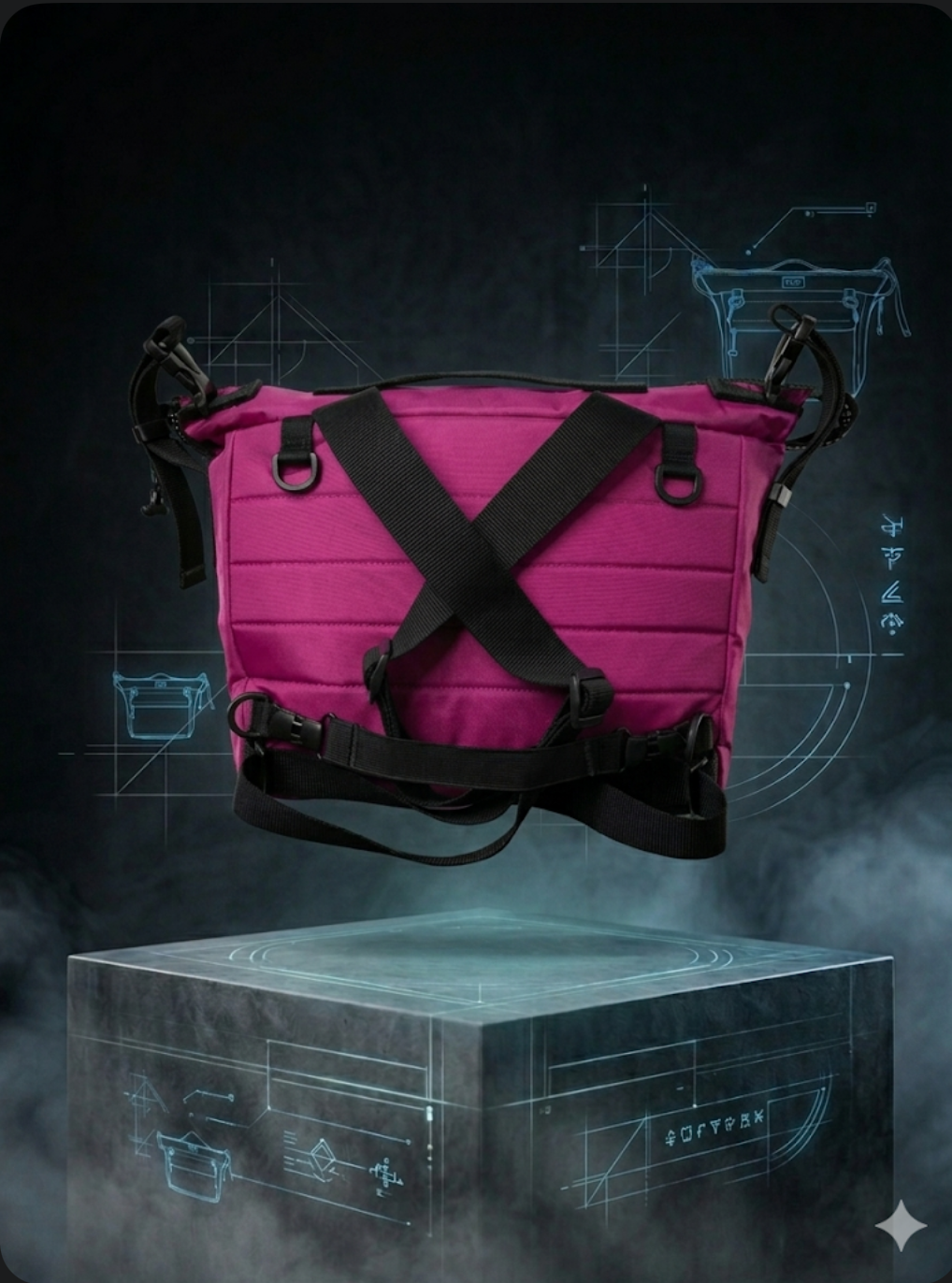 Wheelchair/Walking Frame Backpack - Pink and Grey