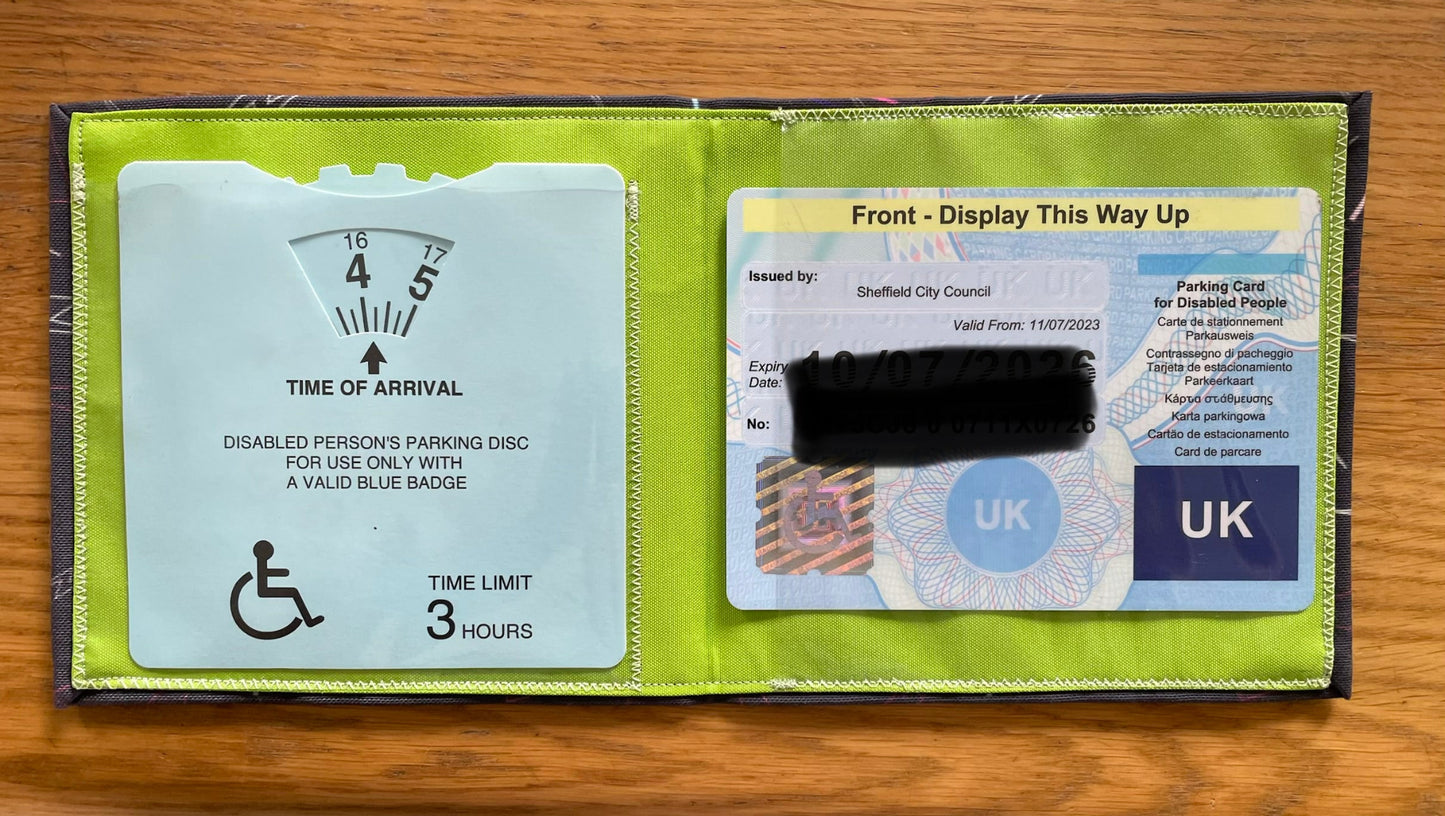 Retro 80's Themed Blue Badge Wallet