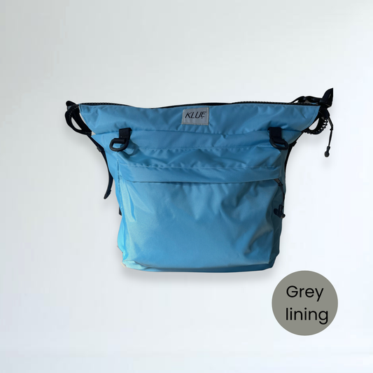 Wheelchair/Walking Frame Backpack - Blue and Grey.