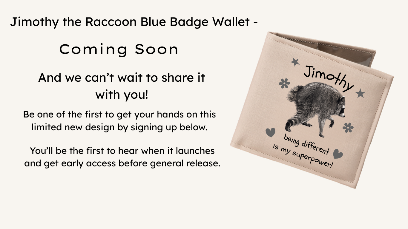 Jimothy the Raccoon Blue Badge Wallet