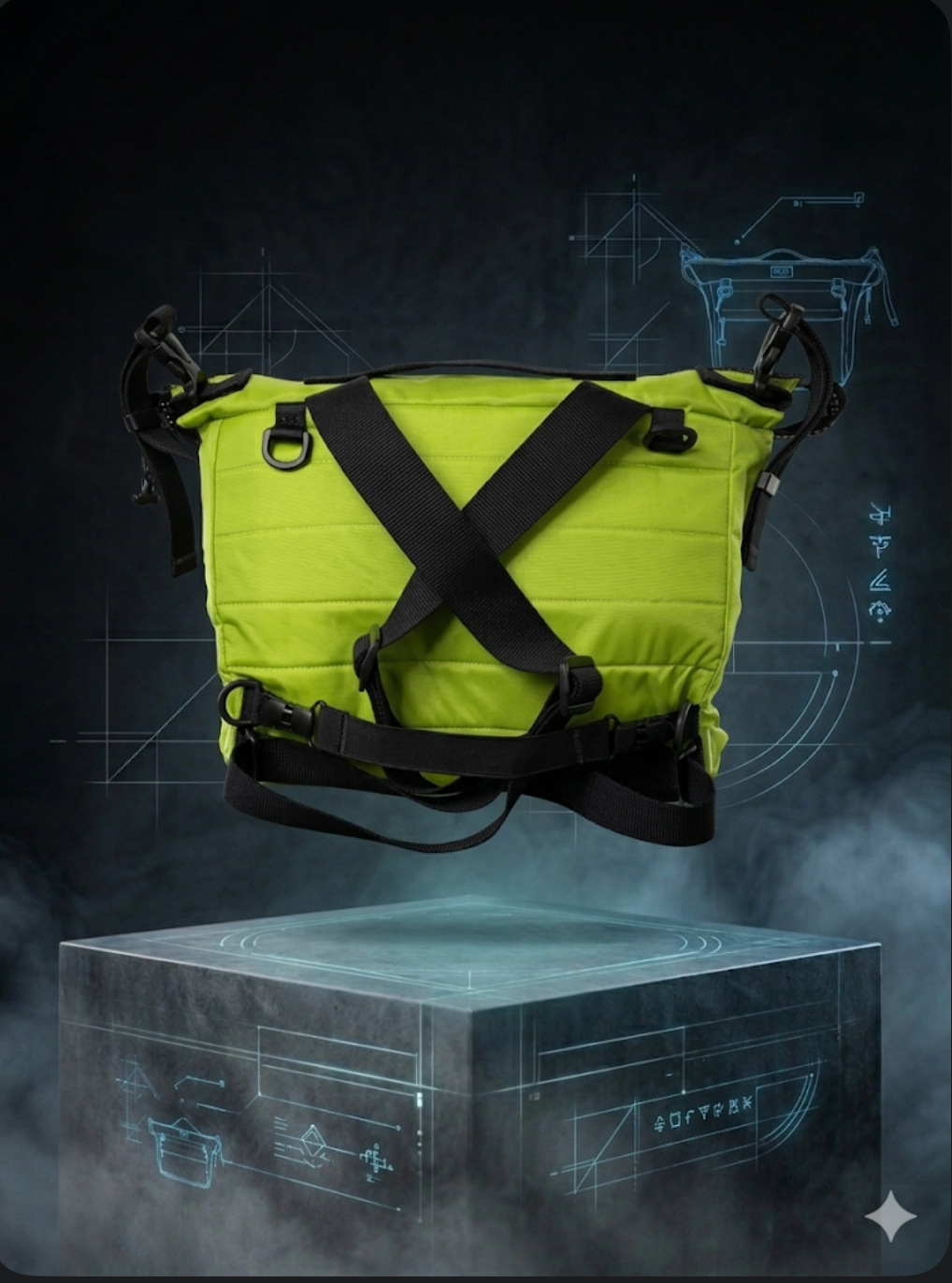 Wheelchair/Walking Frame Backpack - Green and Grey
