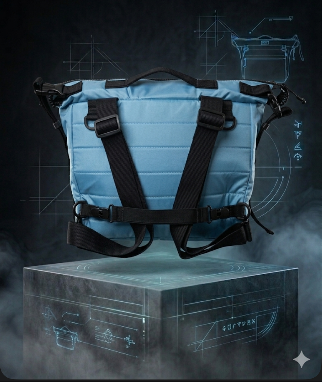 Wheelchair/Walking Frame Backpack - Blue and Orange