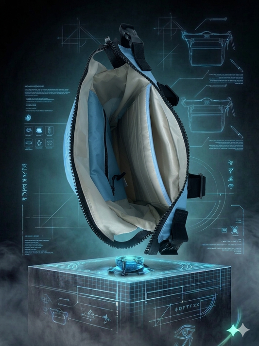 Wheelchair/Walking Frame Backpack - Blue and Grey.