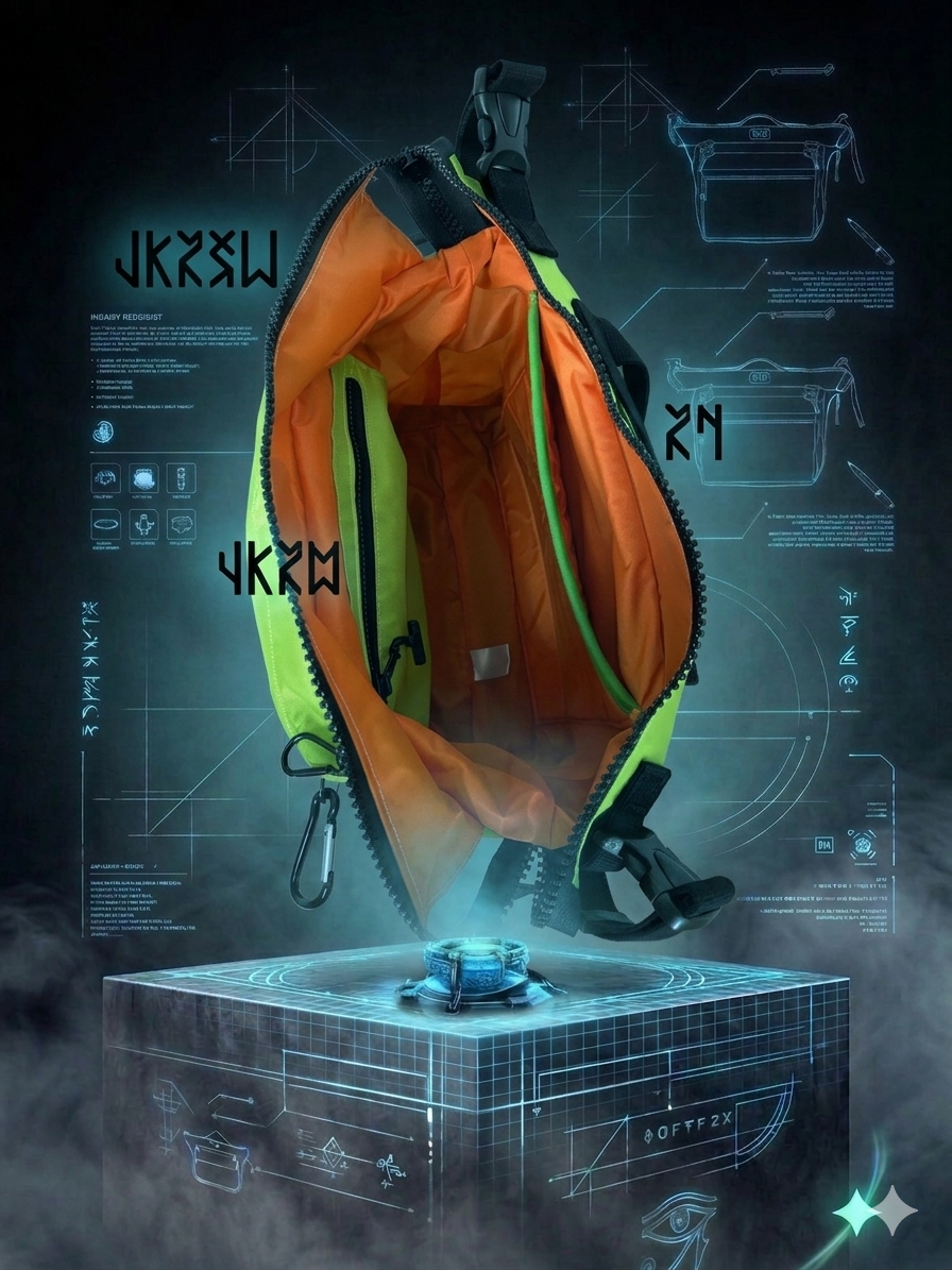 Wheelchair/Walking Frame Backpack - Green and Orange